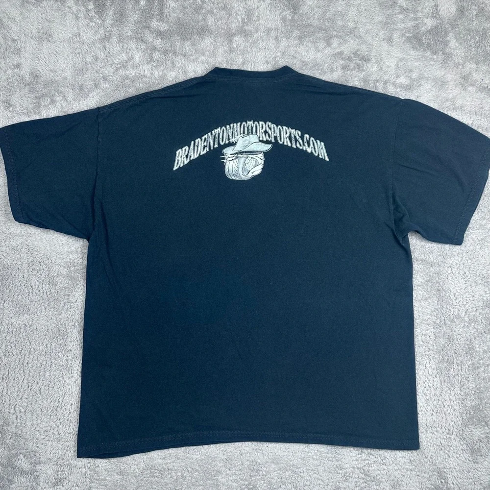 Gildan T-Shirt Mens 2XL Navy Blue 2010 Outlaw Drag‎ Racing Championship Graphic